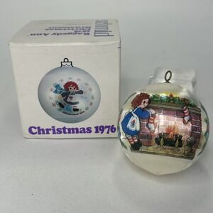 VTG 1976 Raggedy Ann Xmas Ornament Schmid Thread Limited Edition Original Box